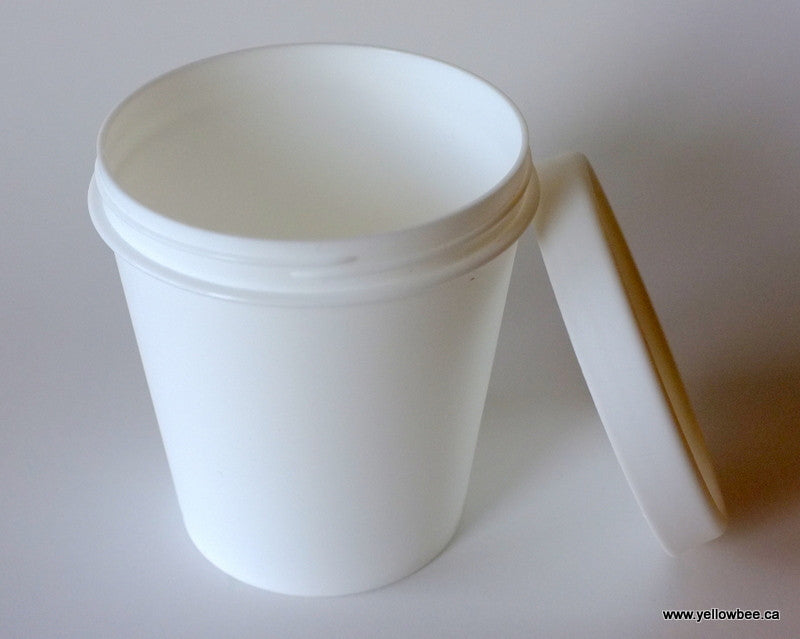 White Plastic Tub - 250ml / 8.45oz