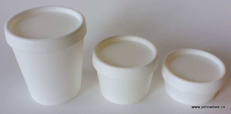 White Plastic Tub - 250ml / 8.45oz