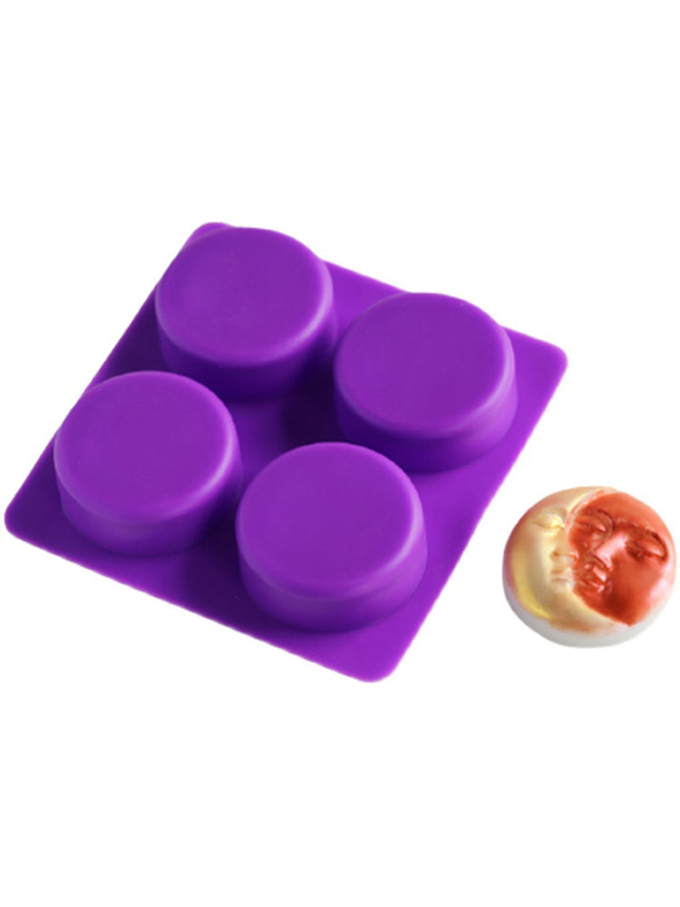 Soap Mould - 4 Cavity Kissing Moon - SM-037