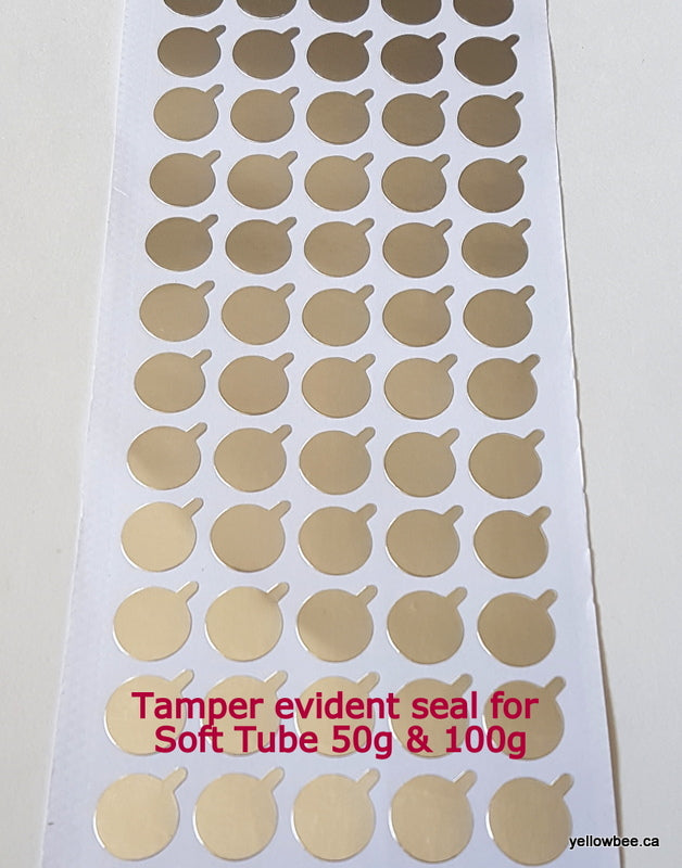 Tamper Evident Seal for Soft Tube (50g & 100g size) - 100pcs