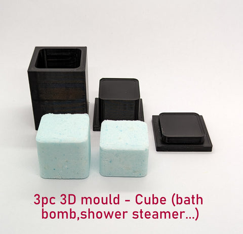 3pc 3D Printed Mould - Cube