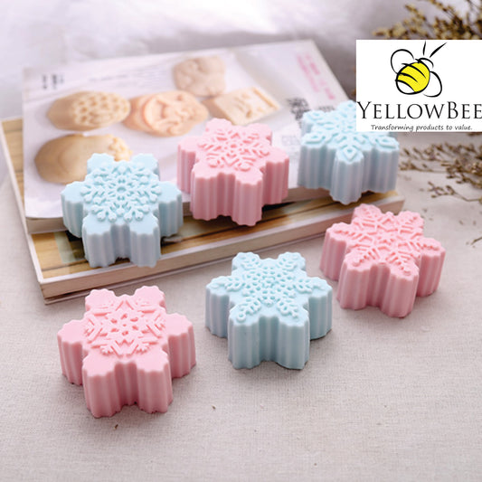 Soap Mould - 6 Cavity Snow Flakes 1 - SM-017