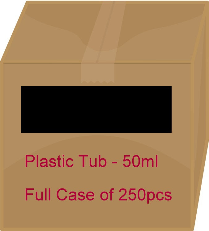 Black Plastic Tub - 50ml / 1.7oz (Full Case 250pcs)