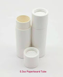 Paperboard Push Up Tube (White) - 0.3oz (Case of 1020pcs)