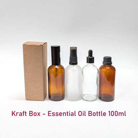 Kraft EO Glass Bottle Box - 100ml (Pack of 20pcs)