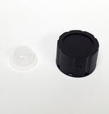 New Semi Ribbed Cap with Inner Plug (Black)