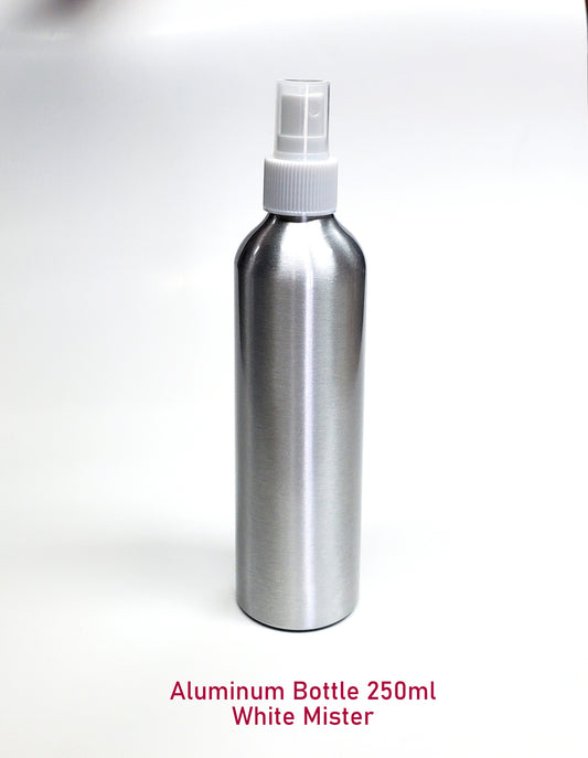 Aluminum Bottle with White Mister - 250ml