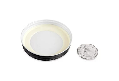 Amber Straight-Sided Glass Jars - 4 oz (Black Metal Lid) - 24pcs