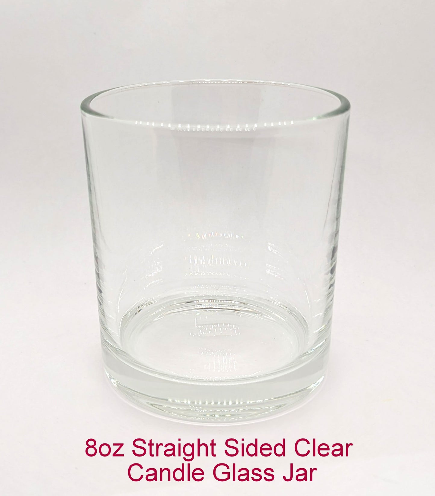 8oz Straight Sided Clear Candle Glass Jar (12pcs)