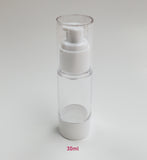 Clear Airless PUMP Bottle - 30ml / 1oz (Reusable)