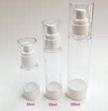 Clear Airless PUMP Bottle - 100ml / 3.38oz (Reusable)