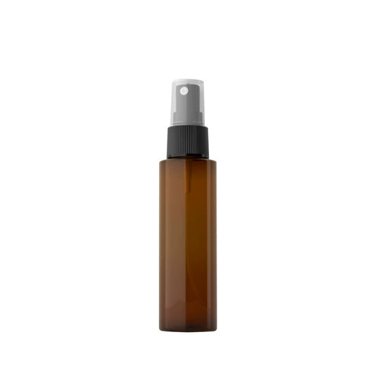 Amber Slim Bottle with Black Mister - 100ml