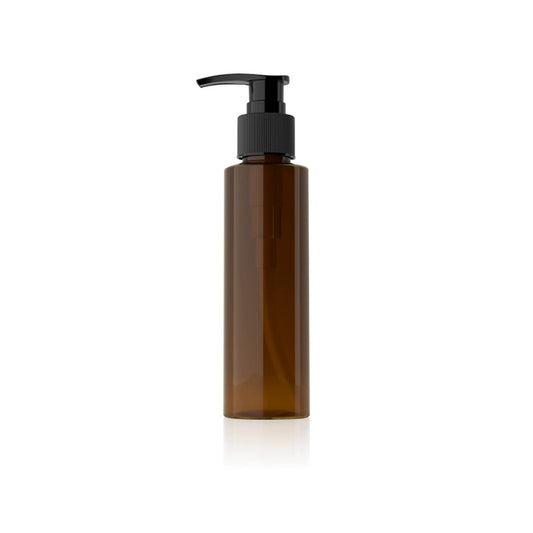 Amber Slim Bottle with Black Pump - 100ml