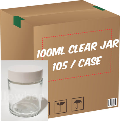 Clear Glass Jar (White Lid) - 100g
