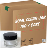 Clear Glass Jar (Black Lid) - 30g / 1oz