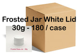 Frosted Glass Jar (White Lid) - 30g / 1oz