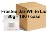 Frosted Glass Jar (White Lid) - 30g (Full Case 180pcs)