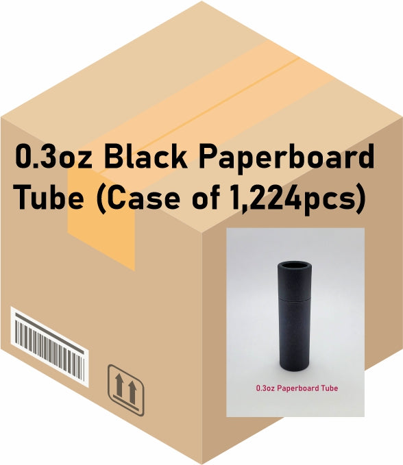 Paperboard Push Up Tube (Matte Black) - 0.3oz (Case of 1224pcs)