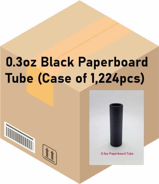 Paperboard Push Up Tube (Matte Black) - 0.3oz (Case of 1224pcs)