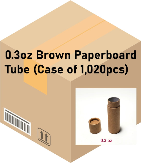 Paperboard Push Up Tube (Brown) - 0.3oz (Case of 1020pcs)