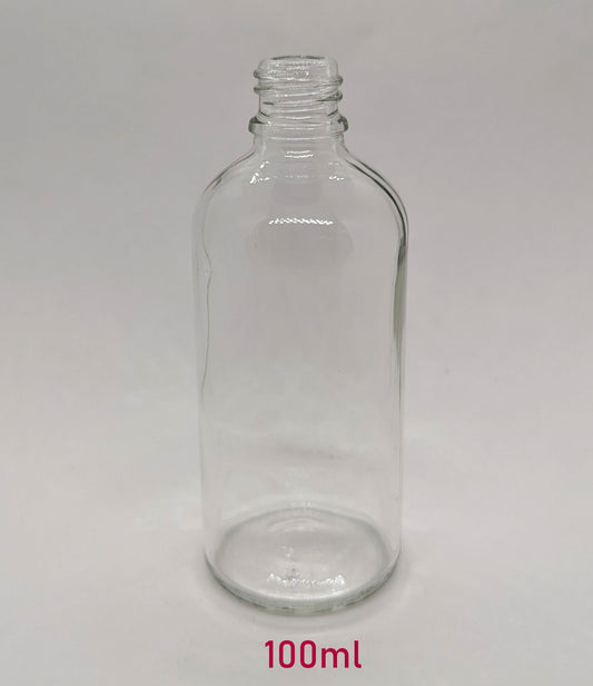 New Essential Oil Glass Bottle - Clear - 100ml / 3.34oz