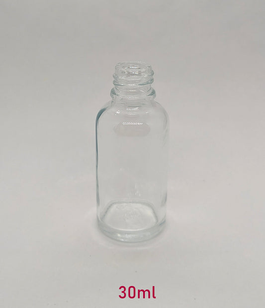 New Essential Oil Glass Bottle - Clear - 30ml / 1oz