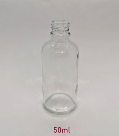 New Essential Oil Glass Bottle - Clear - 50ml / 1.69oz