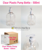 Clear Plastic Pump Bottle - 500ml