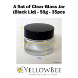 Clear Glass Jar (Black Lid) - 50g / 1.8oz