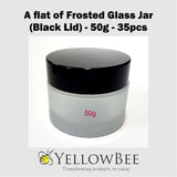 Frosted Glass Jar (Black Lid) - 50g / 1.8oz