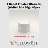 Frosted Glass Jar (White Lid) - 30g / 1oz