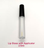 Frosted Matte Lip Gloss Tube with Applicator - 2.5ml