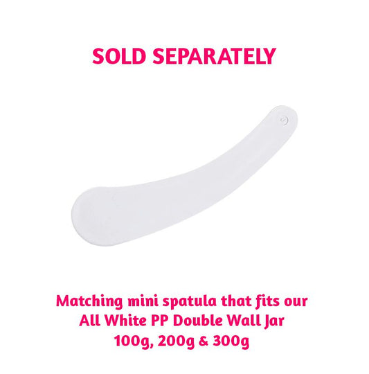 Individual Spatula for All White PP Double Wall Jar