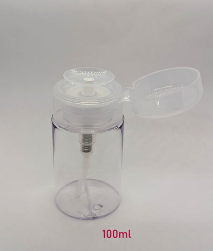 Clear Push Down Pump Dispenser Bottle - 100ml