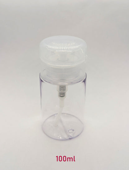 Clear Push Down Pump Dispenser Bottle - 100ml