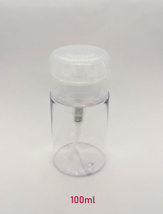 Clear Push Down Pump Dispenser Bottle - 100ml