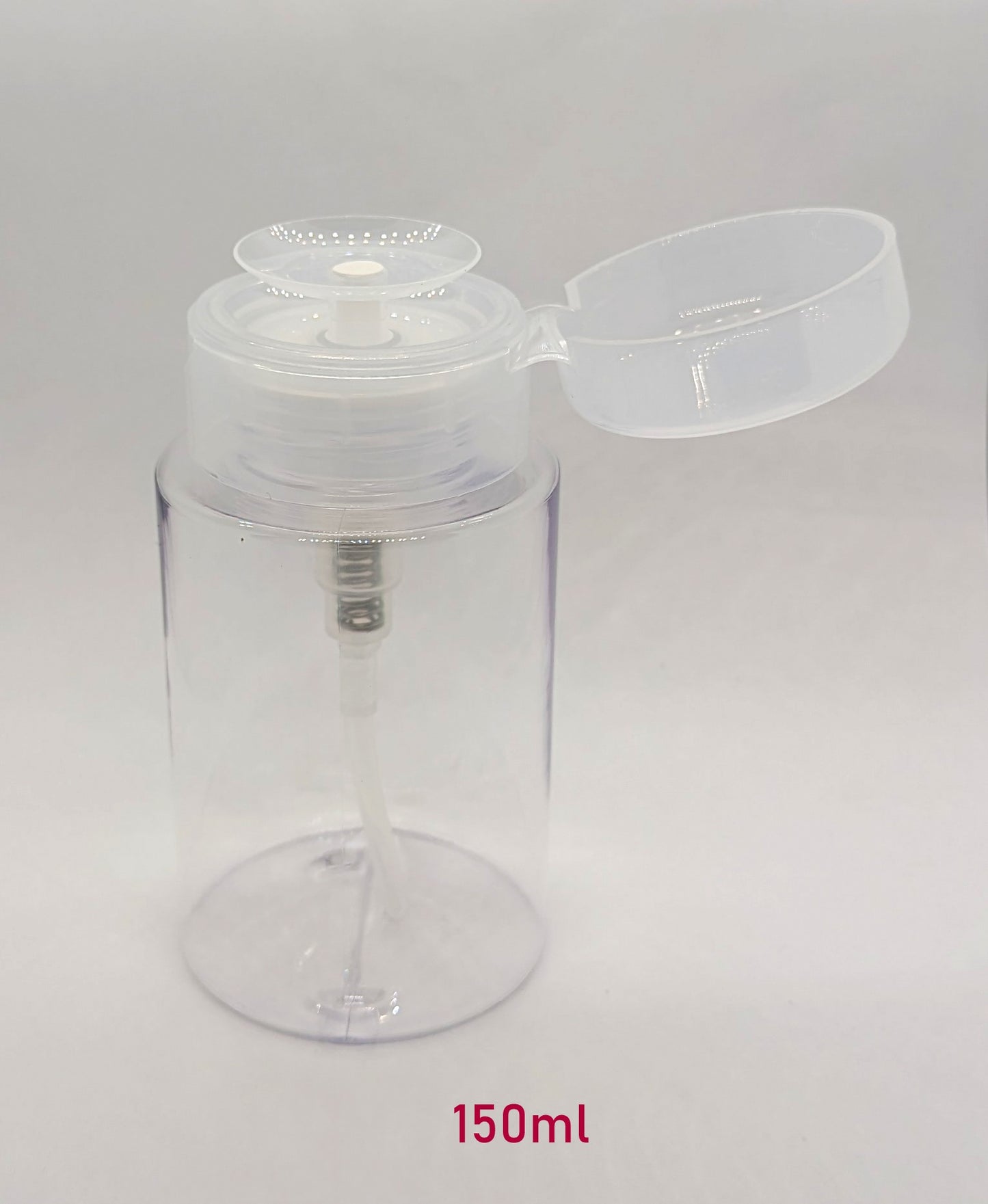 Clear Push Down Pump Dispenser Bottle - 150ml