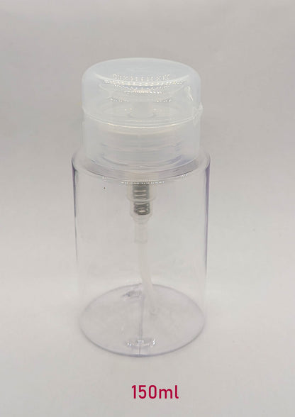 Clear Push Down Pump Dispenser Bottle - 150ml