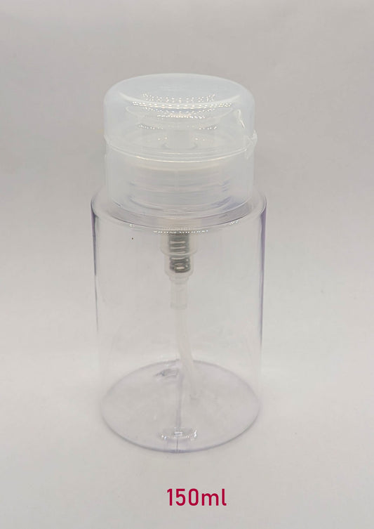 Clear Push Down Pump Dispenser Bottle - 150ml