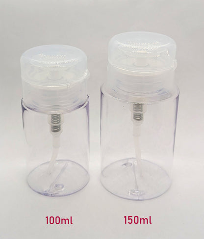 Clear Push Down Pump Dispenser Bottle - 150ml
