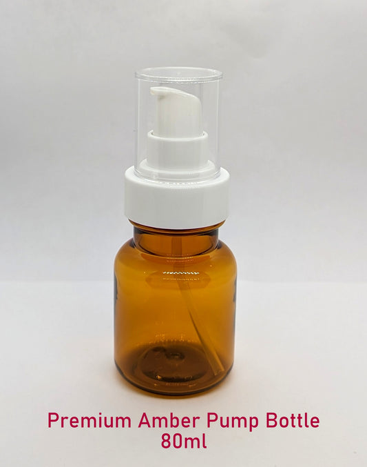Premium Amber Pump Bottle - 80ml