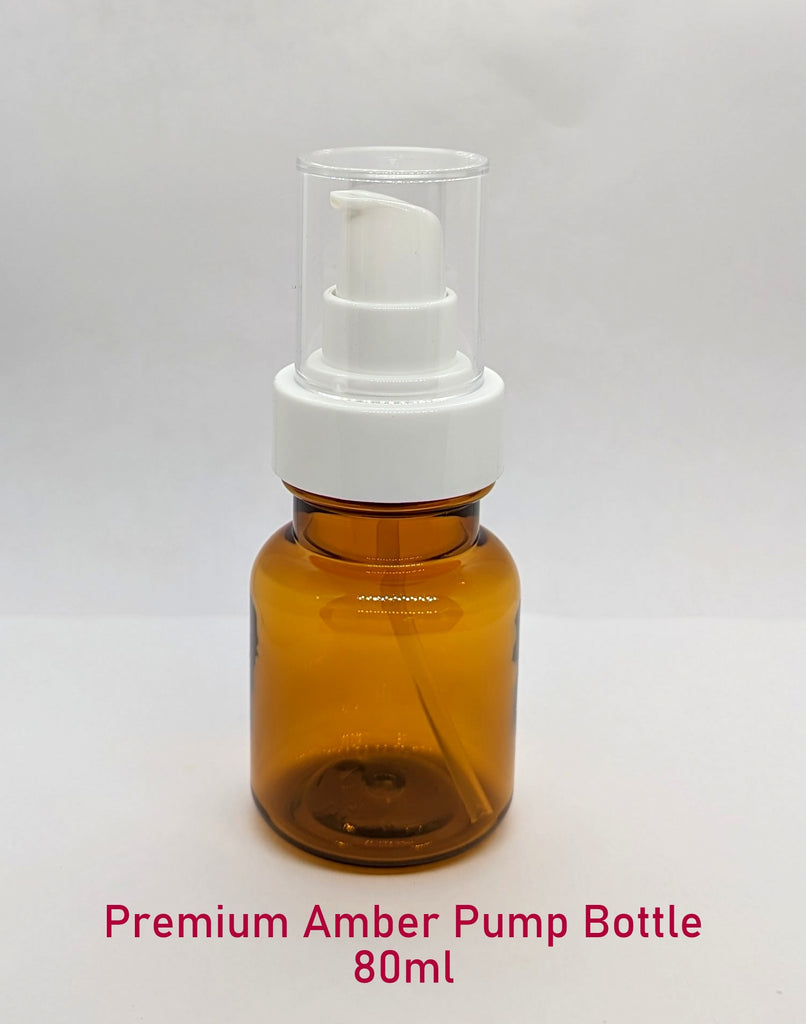 Premium Amber Pump Bottle - 80ml