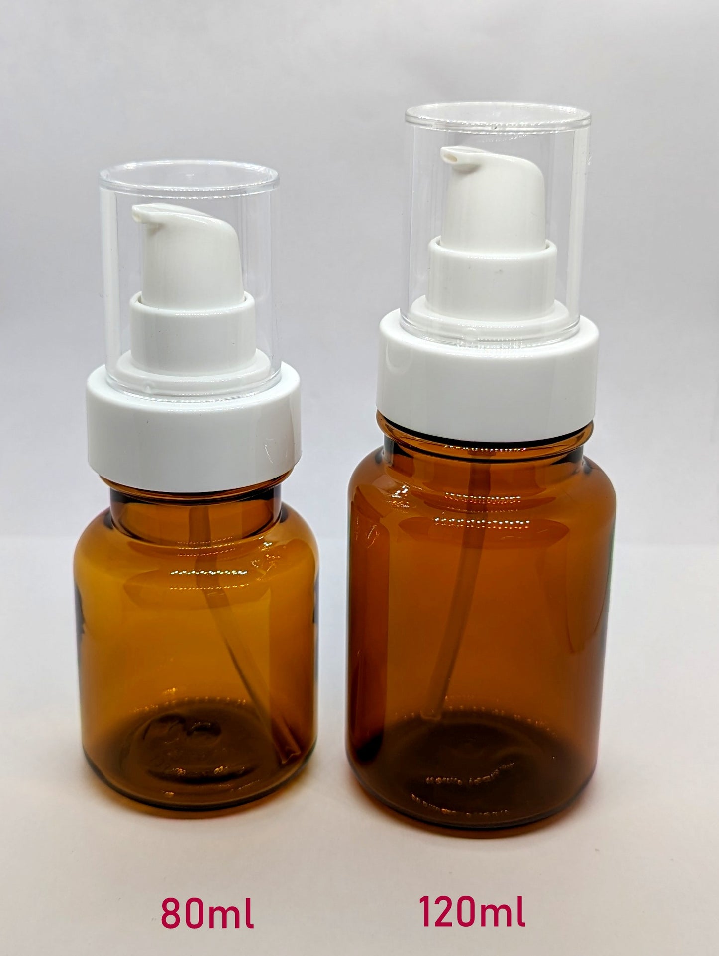 Premium Amber Pump Bottle - 80ml