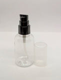 Clear Boston Round Plastic (Black) Pump Bottle - 50ml