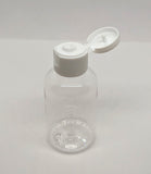 Clear Boston Round Plastic Bottle with White Flip Cap - 50ml