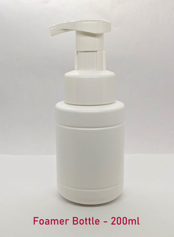 White Cylinder Foamer Bottle - 200ml