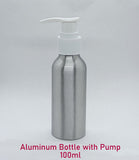 Aluminum Bottle with White Pump - 100ml