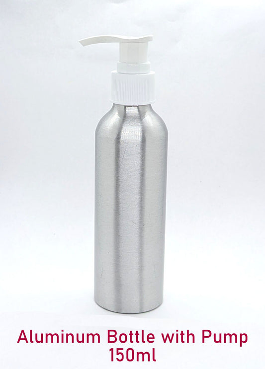 Aluminum Bottle with White Pump - 150ml