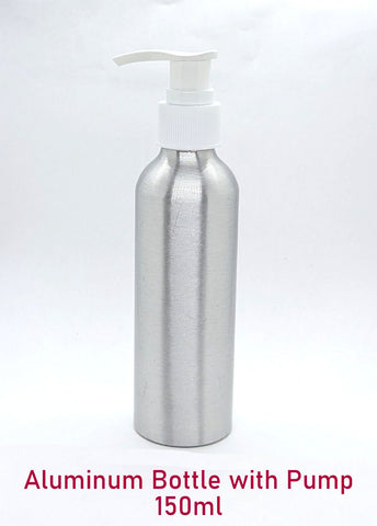 Aluminum Bottle with White Pump - 150ml
