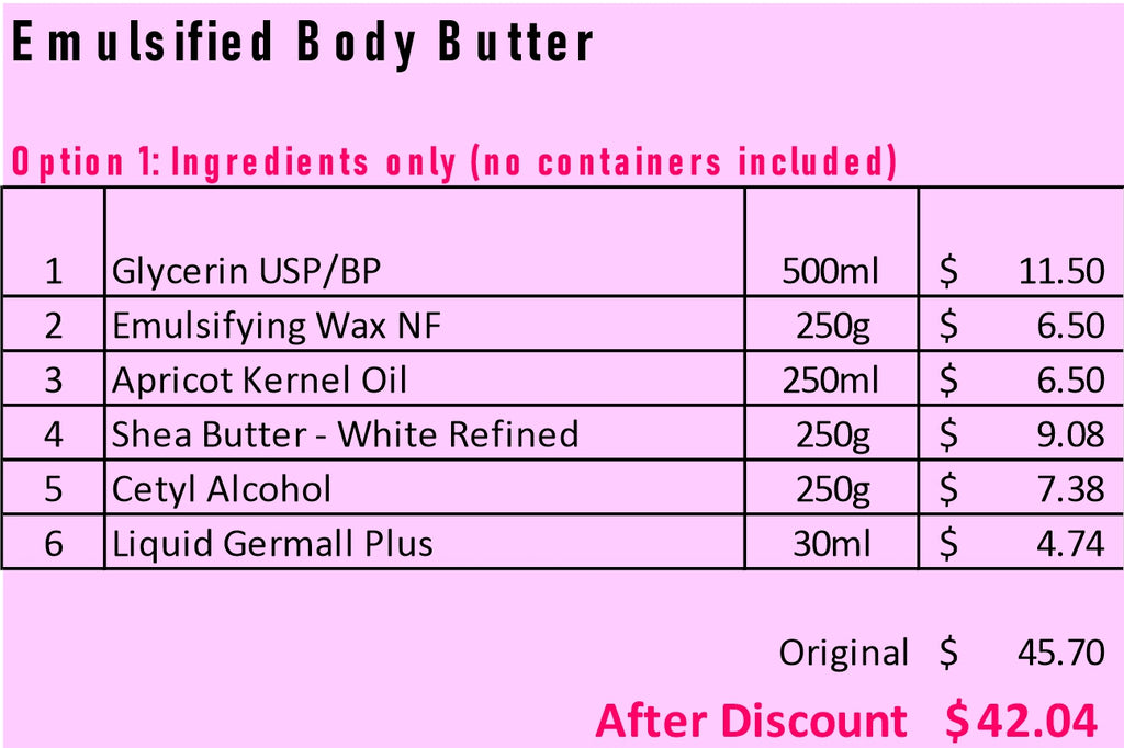 Starter Kit - Emulsified Body Butter